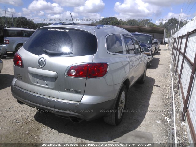 5GALRBED6AJ198431 - 2010 BUICK ENCLAVE CXL SILVER photo 4