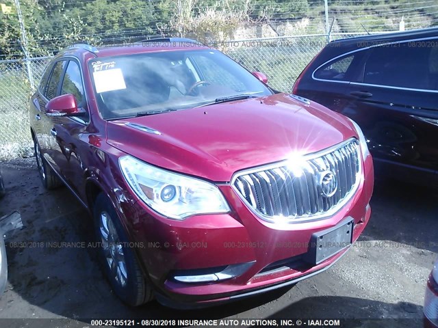 5GAKRDKD1DJ188860 - 2013 BUICK ENCLAVE RED photo 1