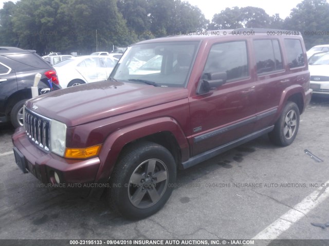 1J8HH48K87C699873 - 2007 JEEP COMMANDER Tünd qırmızı foto 2