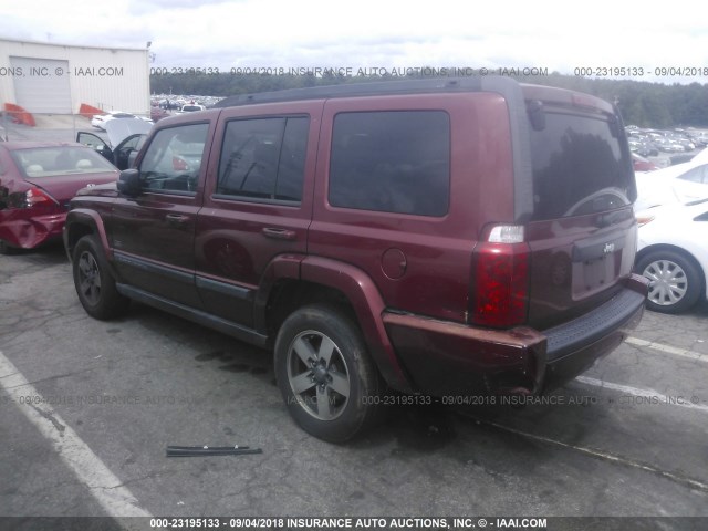 1J8HH48K87C699873 - 2007 JEEP COMMANDER Tünd qırmızı foto 3