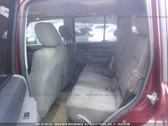 1J8HH48K87C699873 - 2007 JEEP COMMANDER Tünd qırmızı foto 8