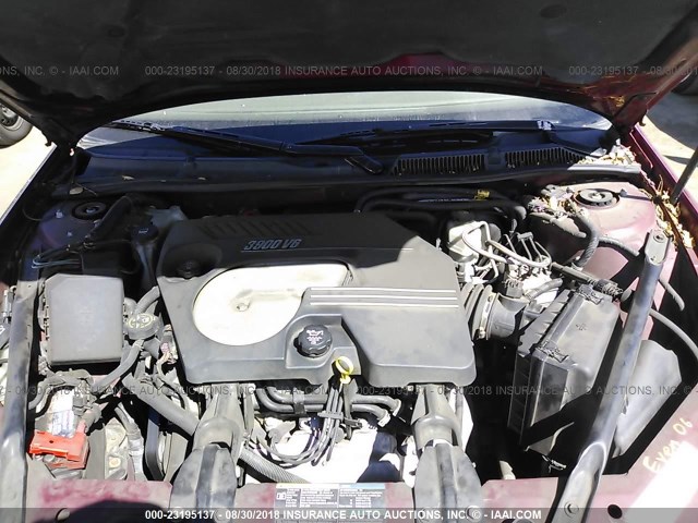 2G1WS581469394270 - 2006 CHEVROLET IMPALA POLICE BURGUNDY photo 10