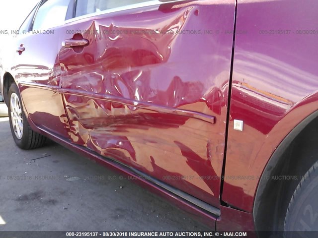 2G1WS581469394270 - 2006 CHEVROLET IMPALA POLICE BURGUNDY photo 6