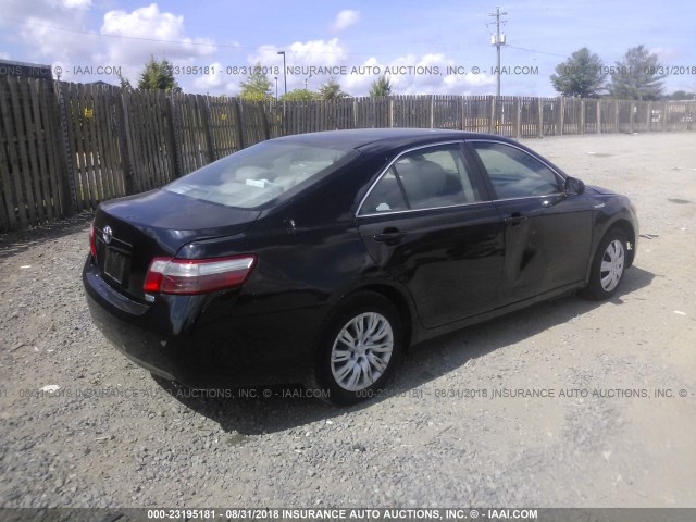 4T1BB46K09U104573 - 2009 TOYOTA CAMRY HYBRID BLACK photo 4