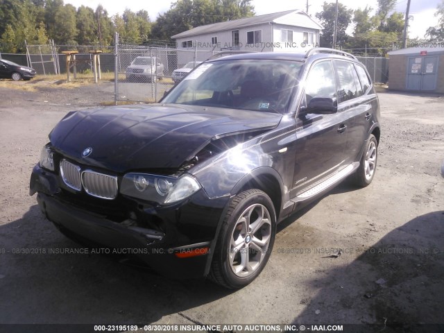 WBXPC93409WJ29409 - 2009 BMW X3 XDRIVE30I BLACK photo 2