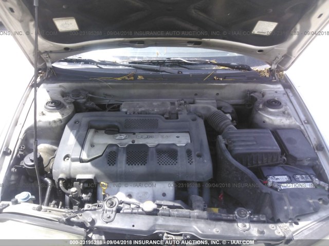 KMHDN45D43U481918 - 2003 HYUNDAI ELANTRA GLS/GT SILVER photo 10