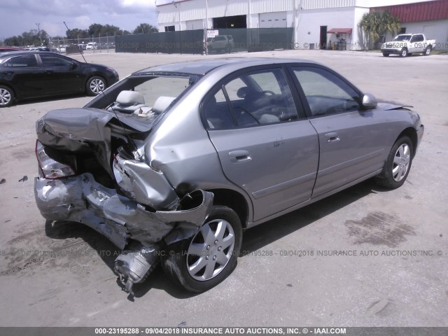 KMHDN45D43U481918 - 2003 HYUNDAI ELANTRA GLS/GT SILVER photo 4