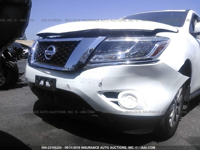 5N1AR2MN0EC704664 - 2014 NISSAN PATHFINDER S/SV/SL/PLATINUM WHITE photo 6