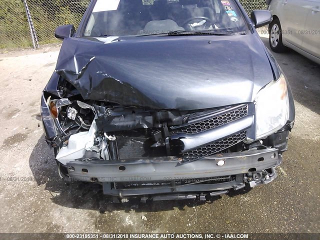 JTKKT624065014567 - 2006 TOYOTA SCION XA ნაცრისფერი ფოტო 6