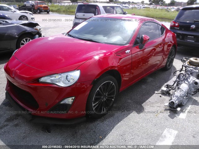 JF1ZNAA11G8703775 - 2016 TOYOTA SCION FR-S RED photo 2