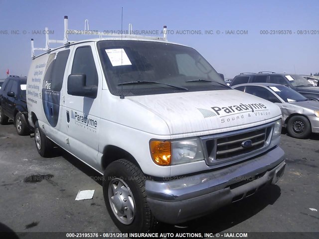 1FTSE34P46DA79743 - 2006 FORD ECONOLINE E350 SUPER DUTY VAN WHITE photo 1