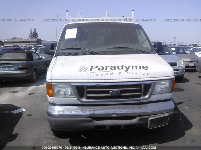 1FTSE34P46DA79743 - 2006 FORD ECONOLINE E350 SUPER DUTY VAN WHITE photo 6