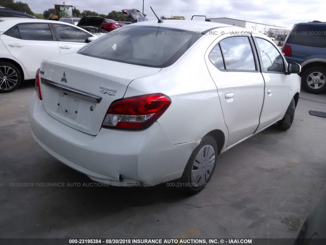 ML32F3FJ7HHF12561 - 2017 MITSUBISHI MIRAGE G4 ES თეთრი ფოტო 4