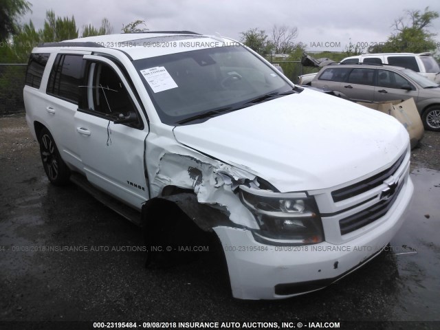 1GNSKCKC7JR104338 - 2018 CHEVROLET Tahoe K1500 PREMIER WHITE photo 1