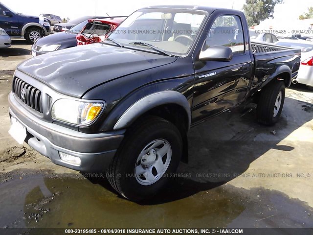 5TENM92N43Z231284 - 2003 TOYOTA TACOMA PRERUNNER BLACK photo 2