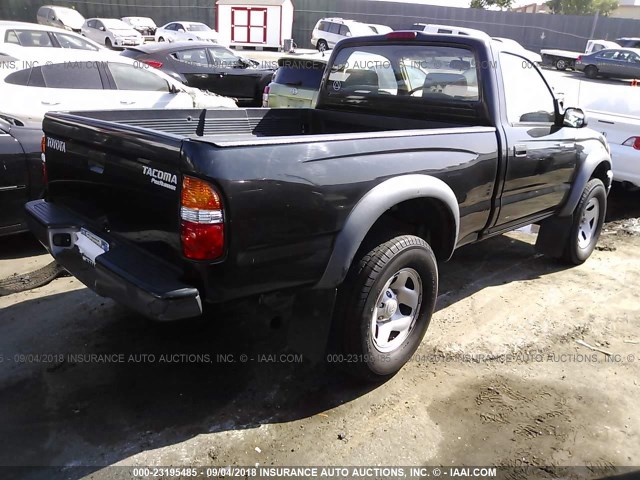 5TENM92N43Z231284 - 2003 TOYOTA TACOMA PRERUNNER BLACK photo 4