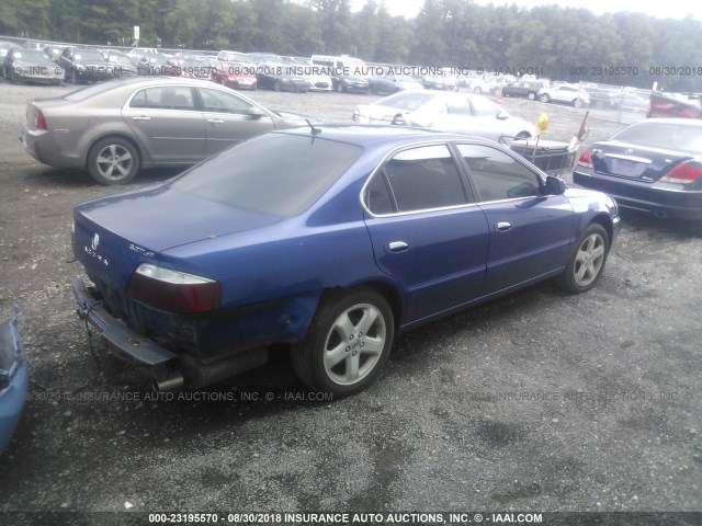 19UUA569X3A038207 - 2003 ACURA 3.2TL TYPE-S BLUE photo 4