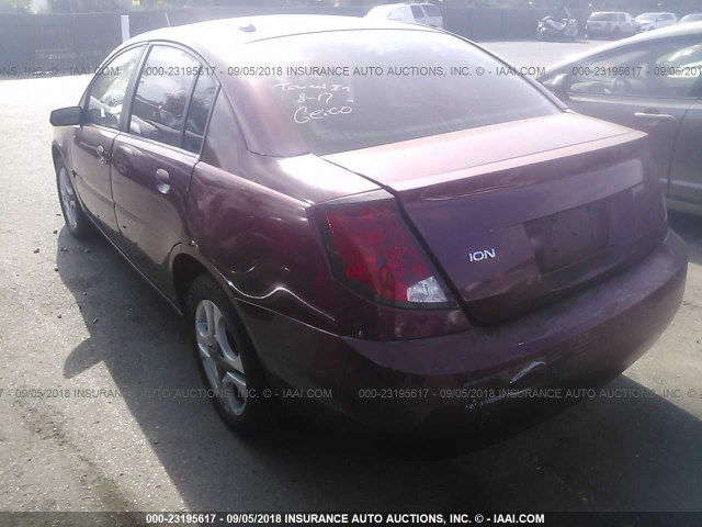 1G8AJ58F97Z123075 - 2007 SATURN ION LEVEL 2 勃艮第红 照片 3