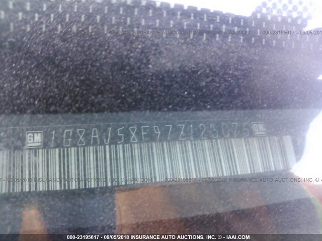 1G8AJ58F97Z123075 - 2007 SATURN ION LEVEL 2 勃艮第红 照片 9