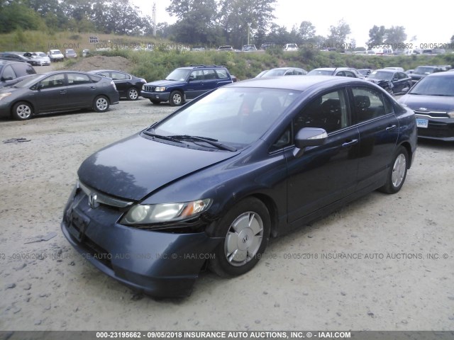 JHMFA362X8S016416 - 2008 HONDA CIVIC HYBRID GRAY photo 2