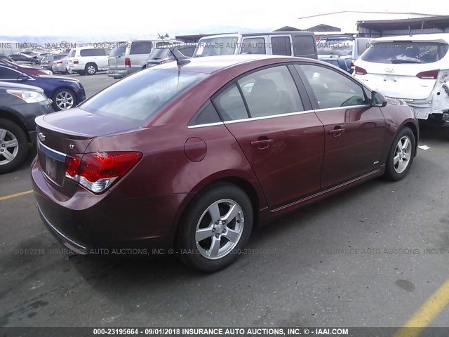 1G1PF5SC2C7224473 - 2012 CHEVROLET CRUZE LT ORANGE photo 4