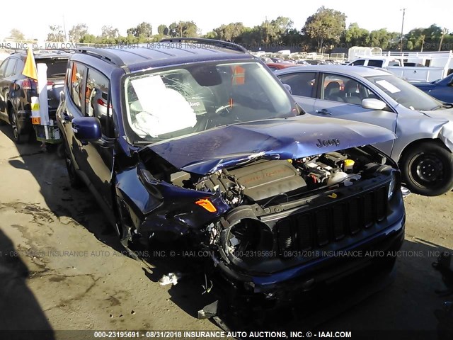 ZACCJABB1HPG47463 - 2017 JEEP RENEGADE LATITUDE BLUE photo 1