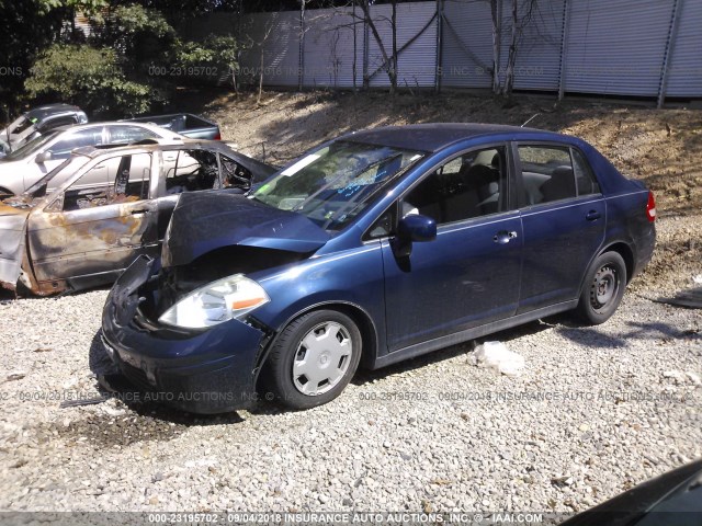 3N1BC11E78L445854 - 2008 NISSAN VERSA S/SL BLUE photo 2