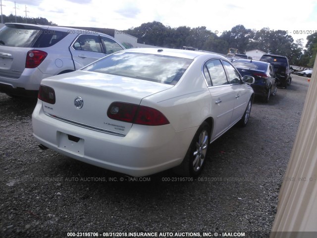 1G4HE57Y76U138449 - 2006 BUICK LUCERNE CXS WHITE photo 4