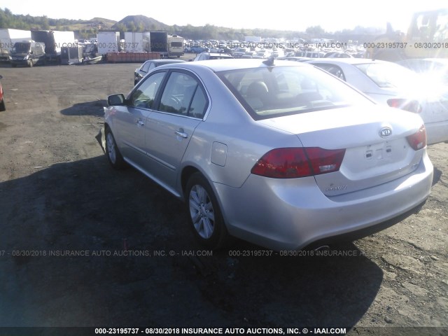 KNAGH4A45A5385511 - 2010 KIA OPTIMA EX/SX SILVER photo 3