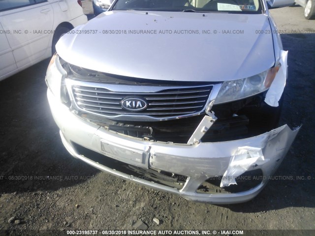 KNAGH4A45A5385511 - 2010 KIA OPTIMA EX/SX SILVER photo 6