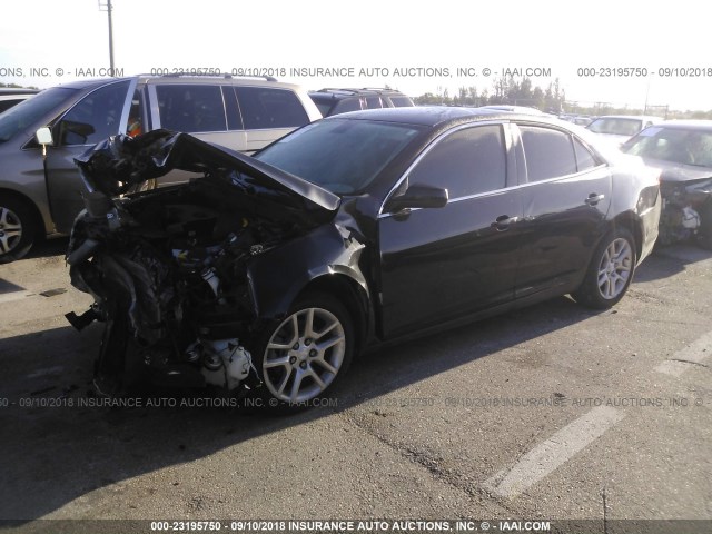 1G11D5RR1DF101504 - 2013 CHEVROLET MALIBU 1LT BLACK photo 2