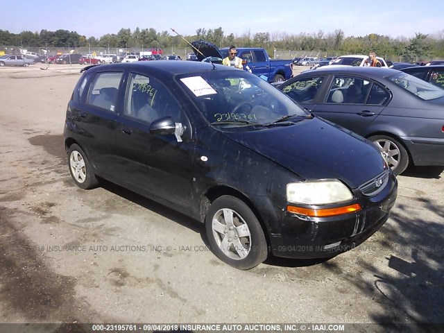 KL1TD66677B751764 - 2007 CHEVROLET AVEO LS BLACK photo 1