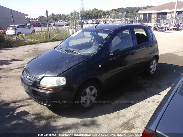 KL1TD66677B751764 - 2007 CHEVROLET AVEO LS BLACK photo 2