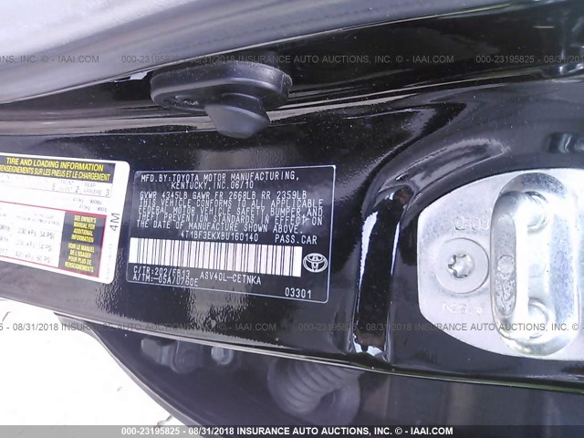 4T1BF3EKXBU160140 - 2011 TOYOTA CAMRY SE/LE/XLE BLACK photo 9