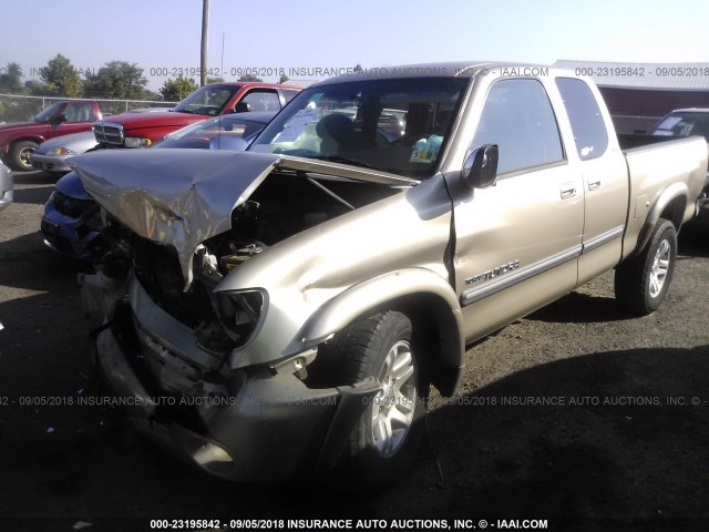 5TBBT44133S384652 - 2003 TOYOTA TUNDRA ACCESS CAB SR5 TAN photo 2