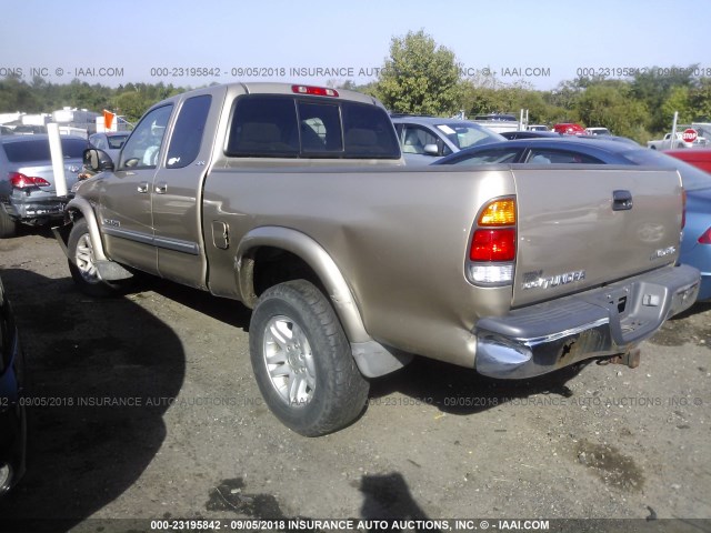 5TBBT44133S384652 - 2003 TOYOTA TUNDRA ACCESS CAB SR5 TAN photo 3