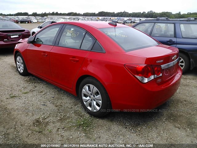 1G1PB5SH7G7195520 - 2016 CHEVROLET CRUZE LIMITED LS RED photo 3