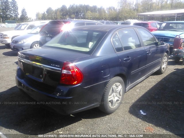 1G1ZS53836F279264 - 2006 CHEVROLET MALIBU LS ლურჯი ფოტო 4