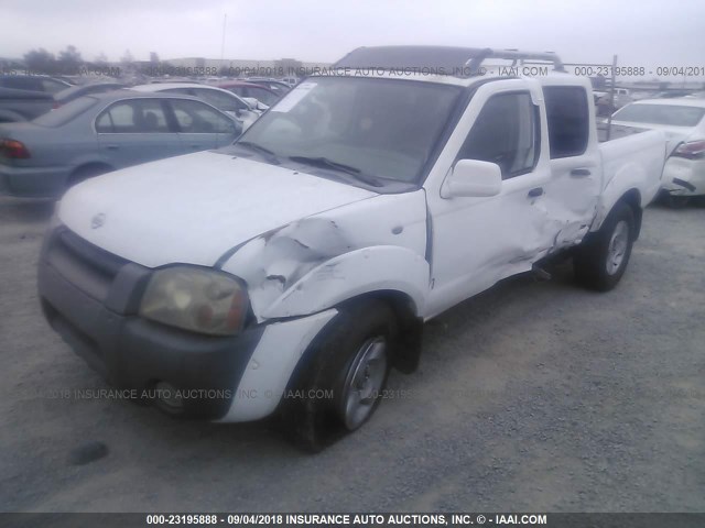 1N6ED27T01C348156 - 2001 NISSAN FRONTIER CREW CAB XE/CREW CAB SE WHITE photo 2