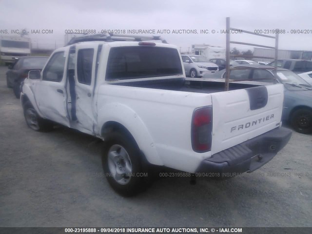 1N6ED27T01C348156 - 2001 NISSAN FRONTIER CREW CAB XE/CREW CAB SE WHITE photo 3