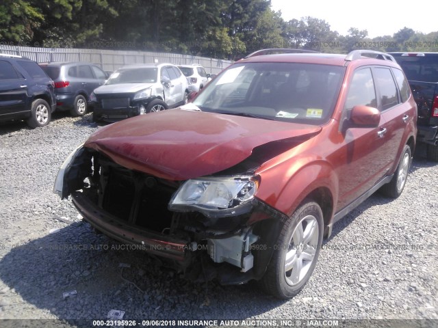 JF2SH6DCXAH703389 - 2010 SUBARU FORESTER 2.5X LIMITED ORANGE photo 2