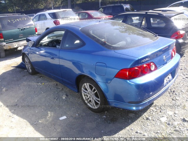 JH4DC53876S001441 - 2006 ACURA RSX BLUE photo 3
