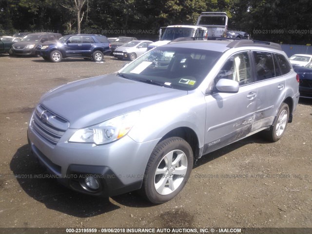 4S4BRBCC6D3202048 - 2013 SUBARU OUTBACK 2.5I PREMIUM SILVER photo 2