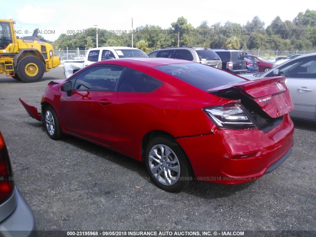 2HGFG3B52FH529908 - 2015 HONDA CIVIC LX RED photo 3