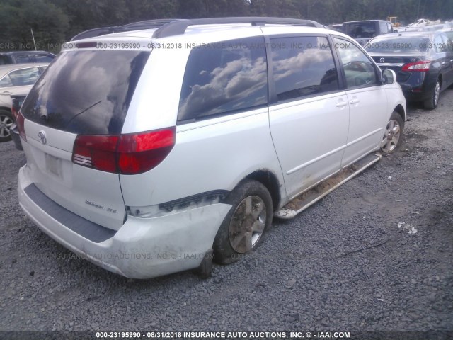 5TDZA22C04S153018 - 2004 TOYOTA SIENNA XLE/XLE LIMITED WHITE photo 4