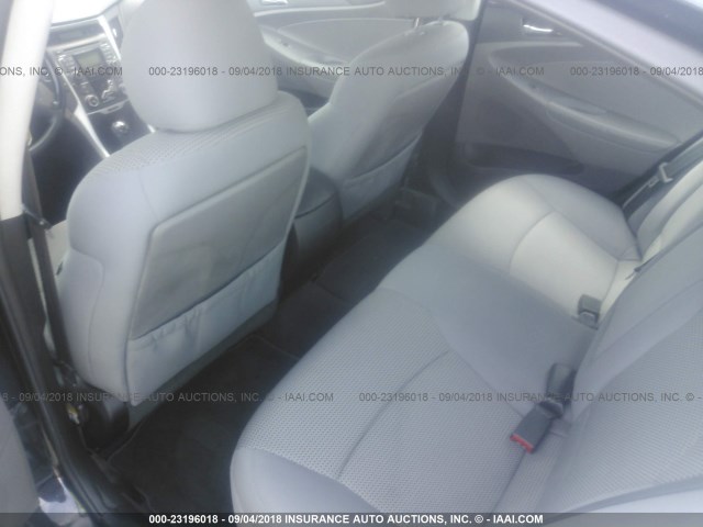 5NPEB4AC3BH004212 - 2011 HYUNDAI SONATA GLS BLACK photo 8