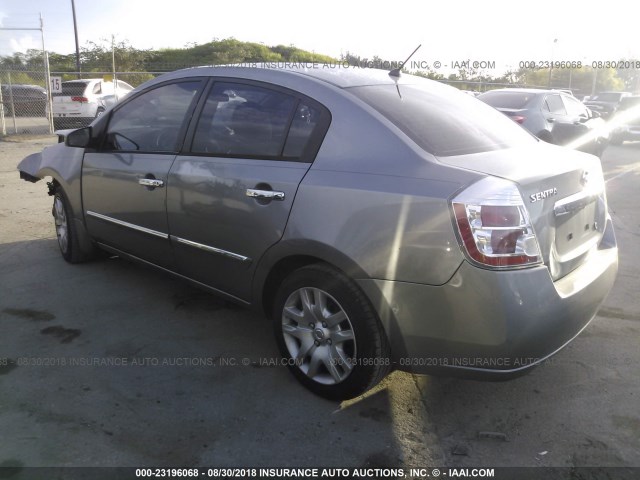 3N1AB6AP8AL651008 - 2010 NISSAN SENTRA 2.0/2.0S/SR/2.0SL GRAY photo 3