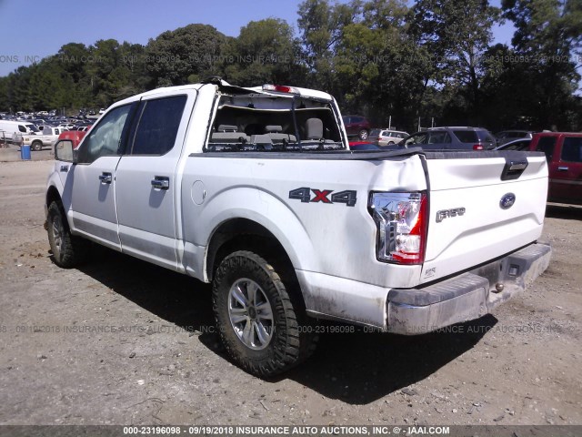 1FTEW1EF8HKC84808 - 2017 FORD F150 SUPERCREW WHITE photo 3