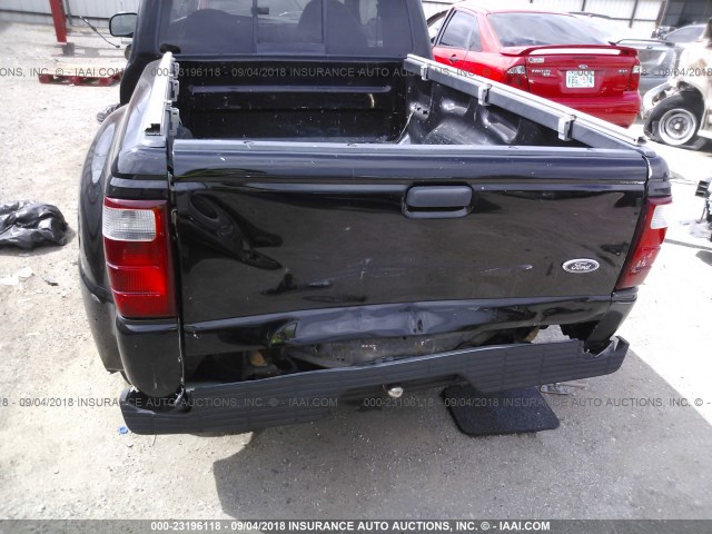 1FTYR14U01PA95809 - 2001 FORD RANGER SUPER CAB BLACK photo 6