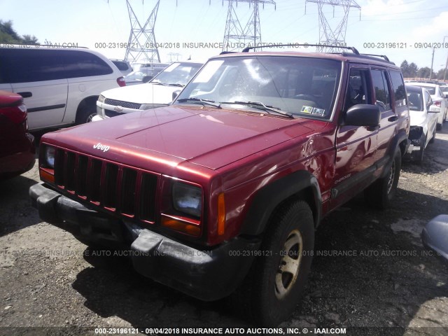 1J4FT68S4WL158949 - 1998 JEEP CHEROKEE SPORT/CLASSIC RED photo 2